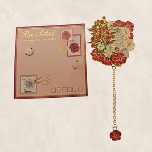 Rose Intent Metal Bookmark of Roses